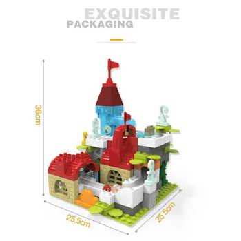

New 105PCS Electric Castle Slide Big Bricks Building Blocks Toy Children's Novel Gift DIY Compatible with other funny toys