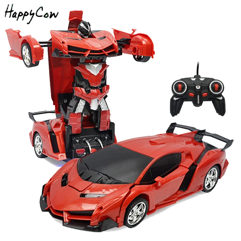 

2 In 1 RC Car Kids Deformation Cars Remote Control Transformation Robots Models Toys RC Fighting Toy Children's Birthday Gifts