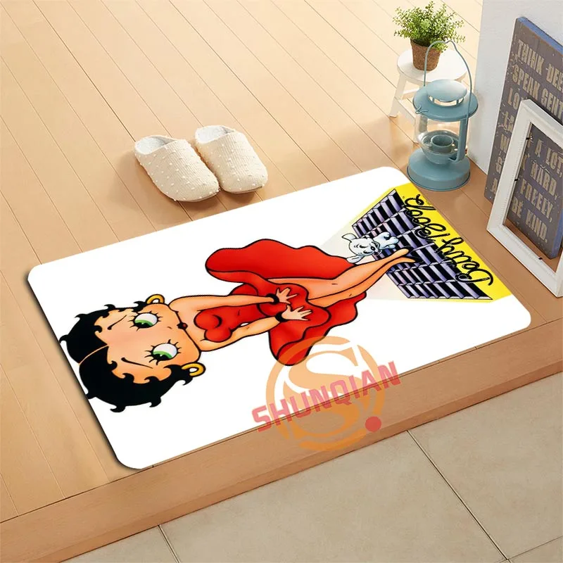 Изготовленный на заказ коврик для ванной Betty Boop коврик для ног домашний декор коврики для ванной двери коврик для пола A320#12 - Цвет: Тёмно-синий