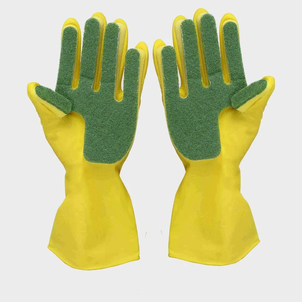 scrub latex cleaning gloves with spongein Safety Gloves from Security