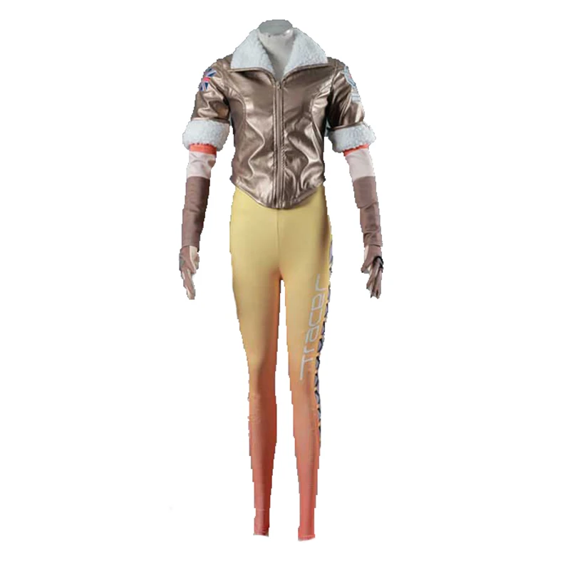 Костюм для косплея OW Tracer Lena Oxton костюм взрослых Женский на Хэллоуин карнавал