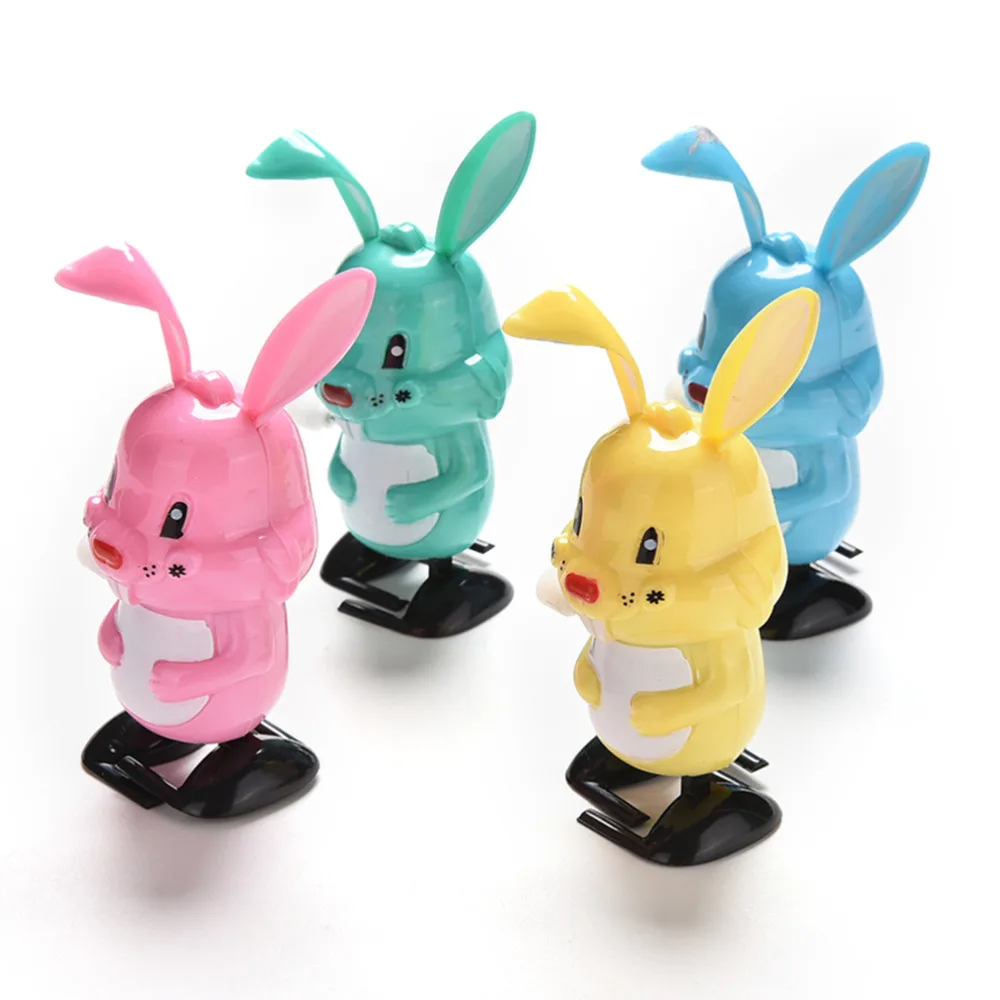 Small Jumping Rabbit Plush  Wind-Up Mechanical Toys for for Kids Games Random 