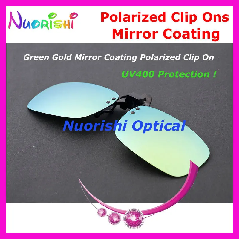 10 штук/упаковка зеркало с поляризационным покрытием клипсы с TAC линзой с UV400 CP03