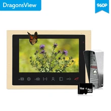 Dragonsview Домашний домофон 10 дюймов Большой экран видео домофон система AHD 960P датчик движения Панель вызова камера