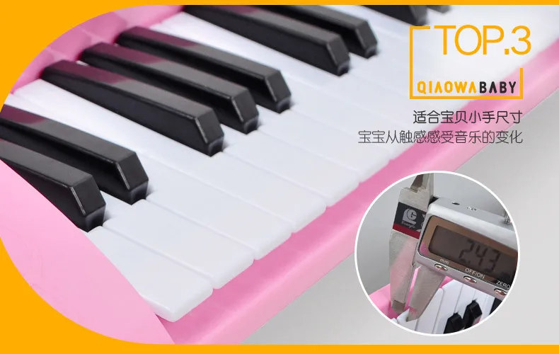 Brinquedos para Crianças 2 em 1 Eletrônica Teclado Jogador Tambores Brinquedo Piano Indoor Crianças Instrumento Musical Aprendizagem Educação 37-chave 25 Cheap Instrumento musical de brinquedo