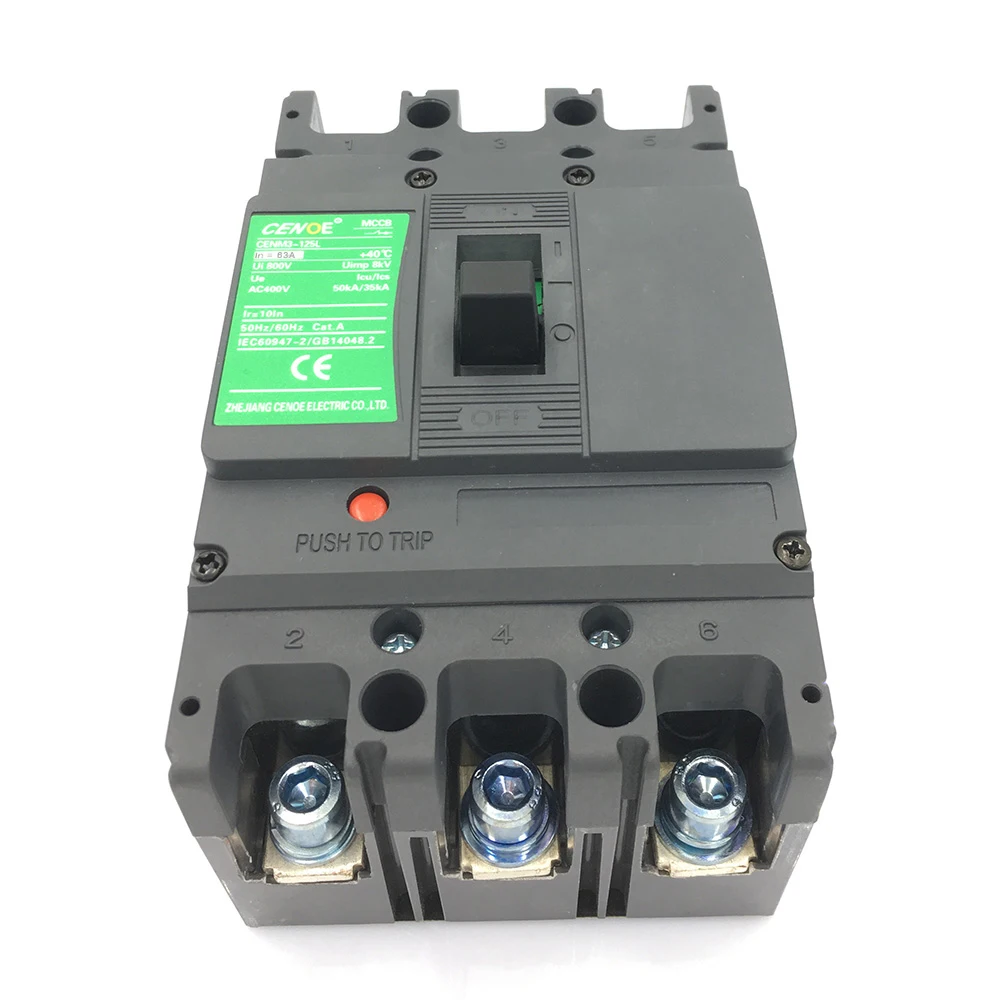 

Latest innovation 3P 63A circuit breaker MCCB with Innovation module box to install extra function tripping accessories etc