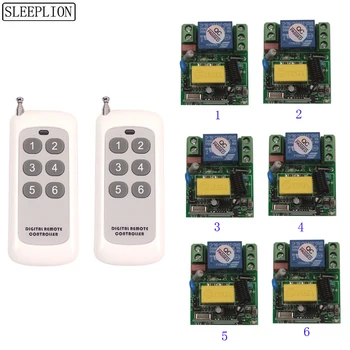 

Sleeplion 433Mhz Universal Wireless Remote Control Switch AC 220V 110V 120V Relay 6 Receiver Wireless Switch Light Controller