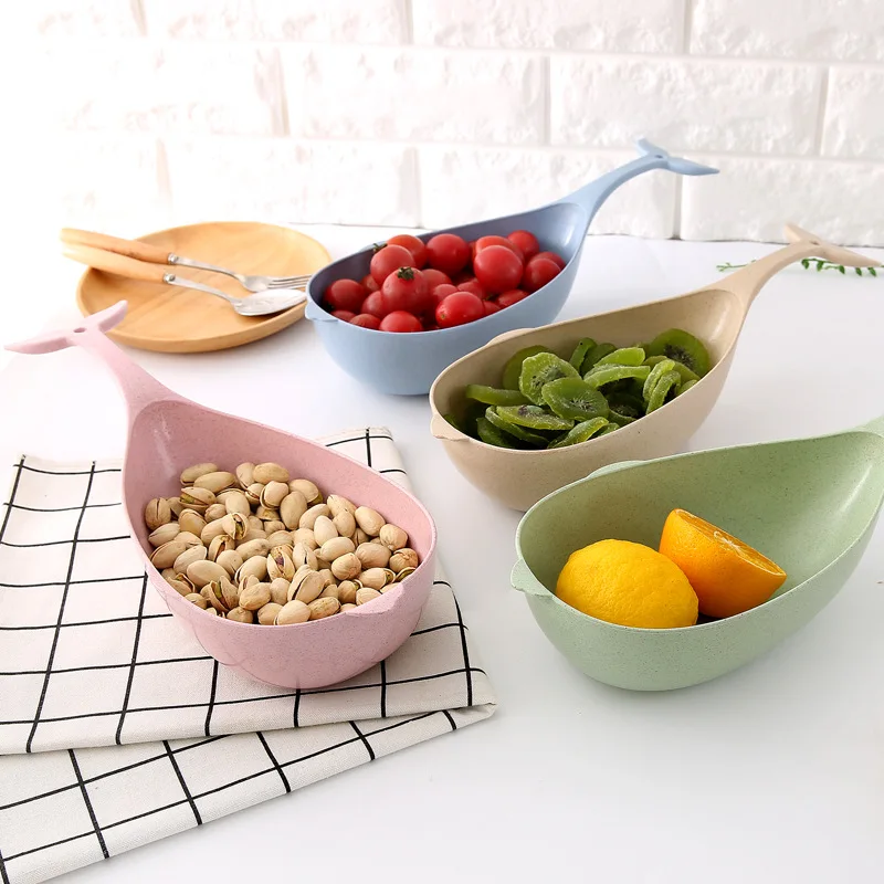 

Kitchen Gadget High Capacity Fruits Platter Serving Trays Creative Dish Plates for Snacks/Nuts/Desserts