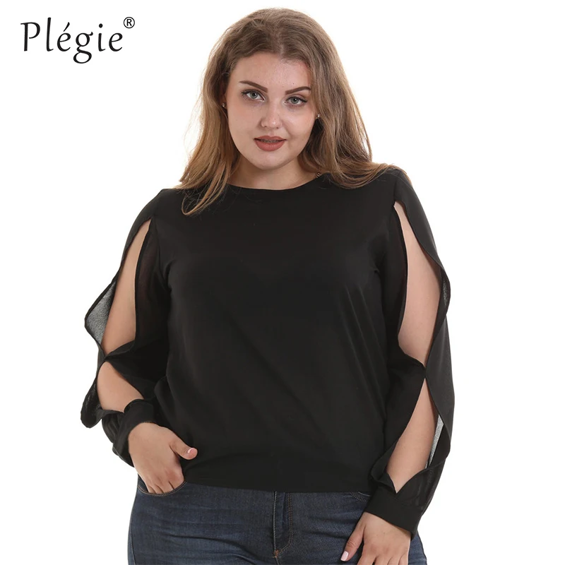 Женская Универсальная футболка из шифона большие размеры 5XL 6XL летняя одежда