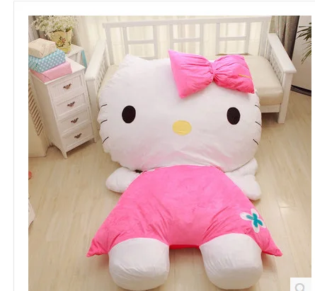 Hello kitty милый кот Мягкий мультфильм кровать спальный мешок Наполнитель Плюшевые татами большой размер игрушки