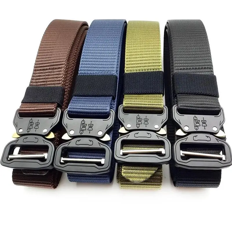 

Mens Belt Tactical Belt Men Adjustable Heavy Duty Military Tactical Waist Belts with Metal Buckle Nylon Belt Hunting Accessories