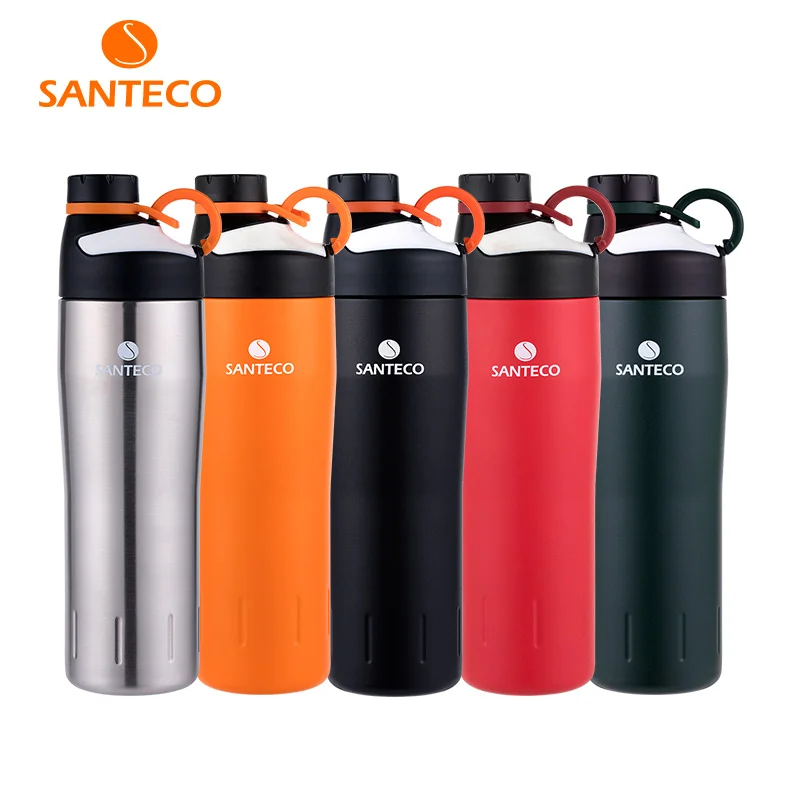 Santeco Oural Series Vacuum Insulated Sports Bottle Stainless Steel Outdoor Flask Durable BPA free Water Bottle
