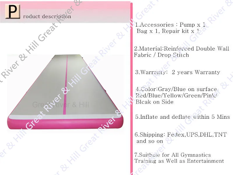 Надувные Обучение Мат акробатика коврик надувной гимнастический Air Tracks Air матрас 6 м x 1 м