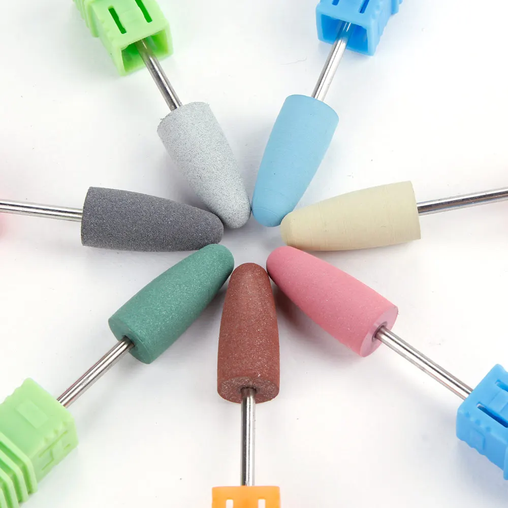 

1Pcs Cuspidal Head Rubber&Silicon Carbide Nail Buffer Electric Manicure Machine Nail Drill Accessories Silicone Ceramic Cutter
