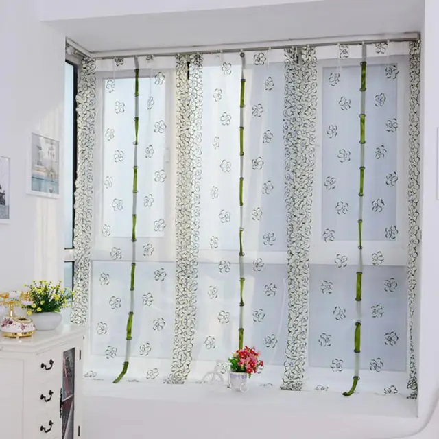 New Qualified 100 80cm Embroidery Roman Curtain Voile Sheer Curtains New Qualified 100 80cm Embroidery Roman Curtain Voile Sheer Curtains For Bathroom Kitchen Levert Dropship