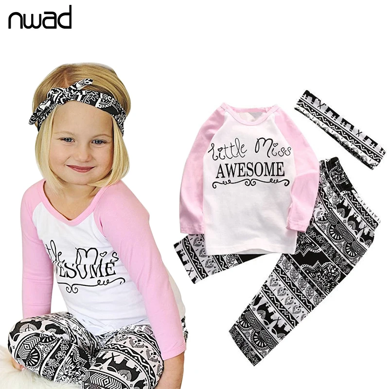 Newborn Baby Girl Clothes 2017 Autumn Cotton Fashion Baby Girls Clothing Set Long Sleeve T