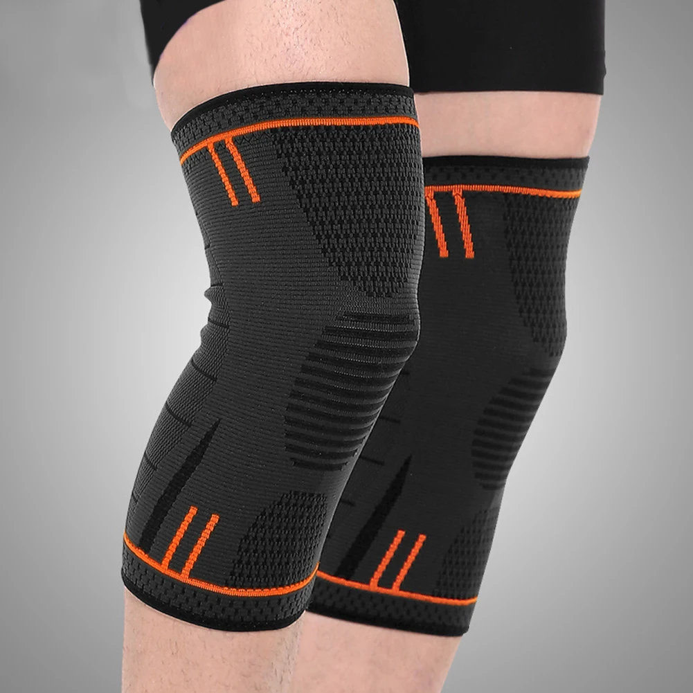 Kneecap Silicone Volleyball Basketball Support Pads Elastic Cycling Knee Brace Fitness Running Sport Compression | Спорт и