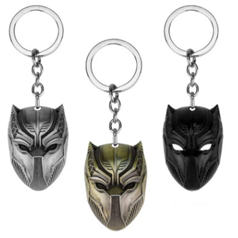 

Avengers Keychain Infinity War Superhero Black Panther Mask Keychain Auto Accessories Key Ring Mask Key Chain Jewelry