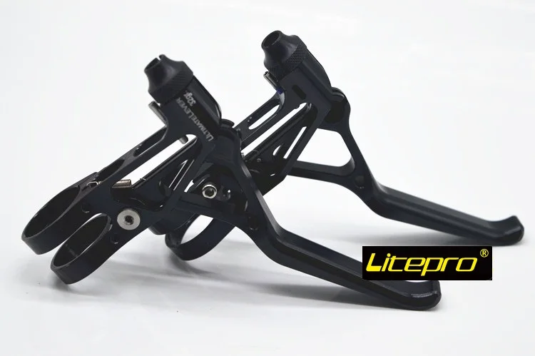 Litepro 22.2mm Ultimate Ultralight 32g V Brake Lever CNC Hollow Alloy City Bicycle Folding Bike Brake Levers Taiwan Technology