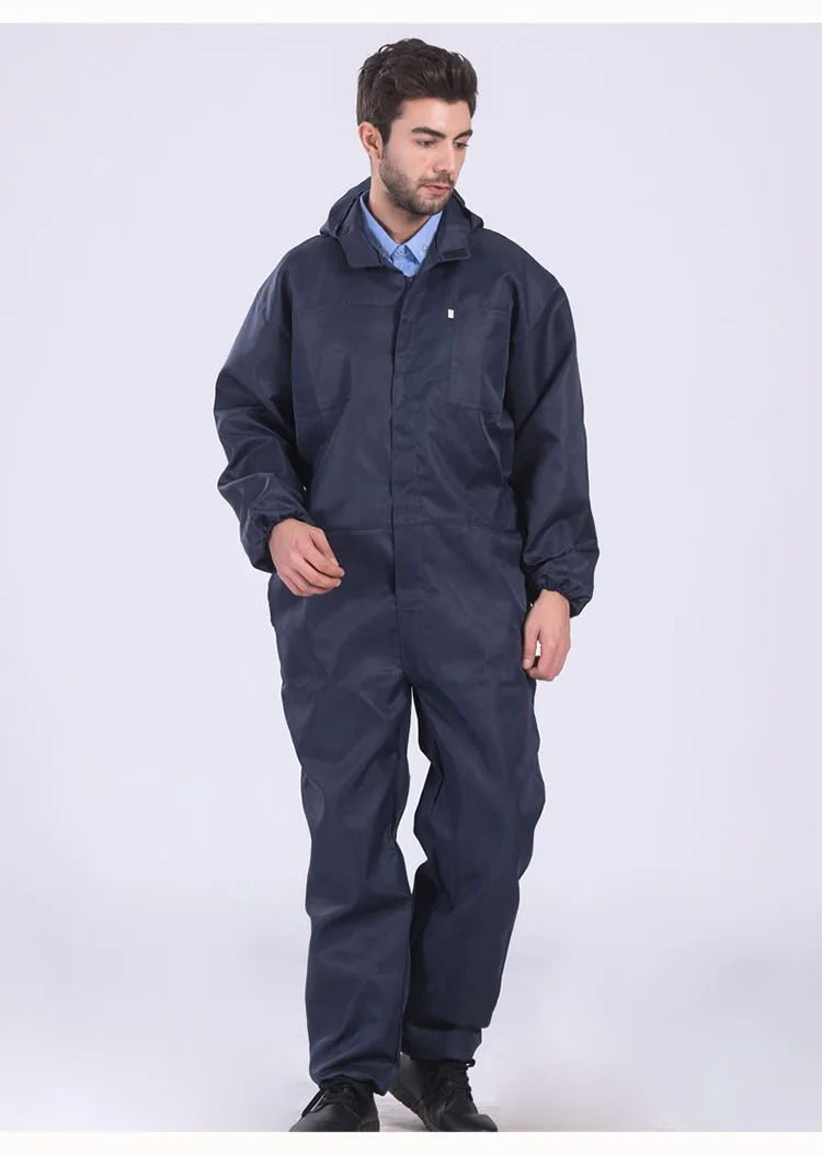 Men Work Clothing Thin Style Long Sleeve Hooded Coveralls Camouflage Dust-proof Anti-pollution Painting Auto Repair Overalls 4XL (13)