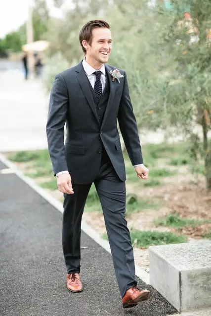 Wholesale Three Pieces Custom Made dark gray Wedding Fashion Wedding ... Wholesale Three Pieces Custom Made dark gray Wedding Fashion Wedding ...
