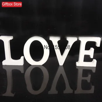 

White painted MDF Wood Modern Letter Decoration Home Decoration Wedding Letter Love Props