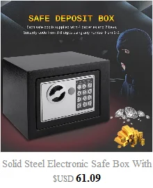 Защищен Биометрическим отпечатком пальца коробка холоднокатаной Сталь безопасности пистолет Strongbox Портативный ключевые ценности