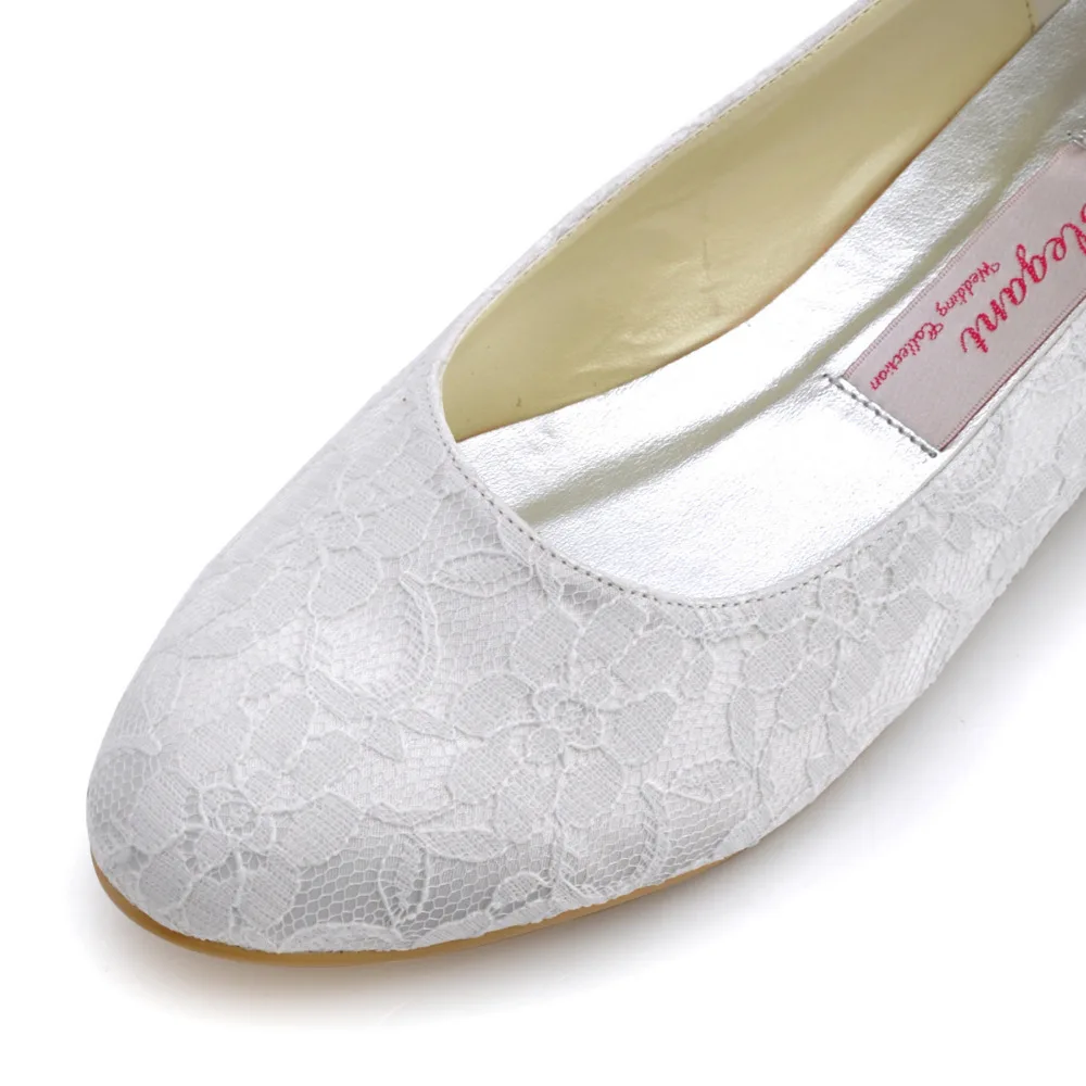 Wedding Table White Flats aliexpress com buy woman shoes flats white round toe comfort lace bride ballerina lady ballets bridal womens wedding