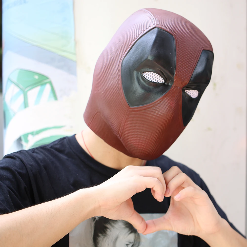 Deadpool 2 Marvel Deadpool Masks Halloween Cosplay Costume Props Superhero Movie Latex Mask Collectible Toys Full Face Mask (14)