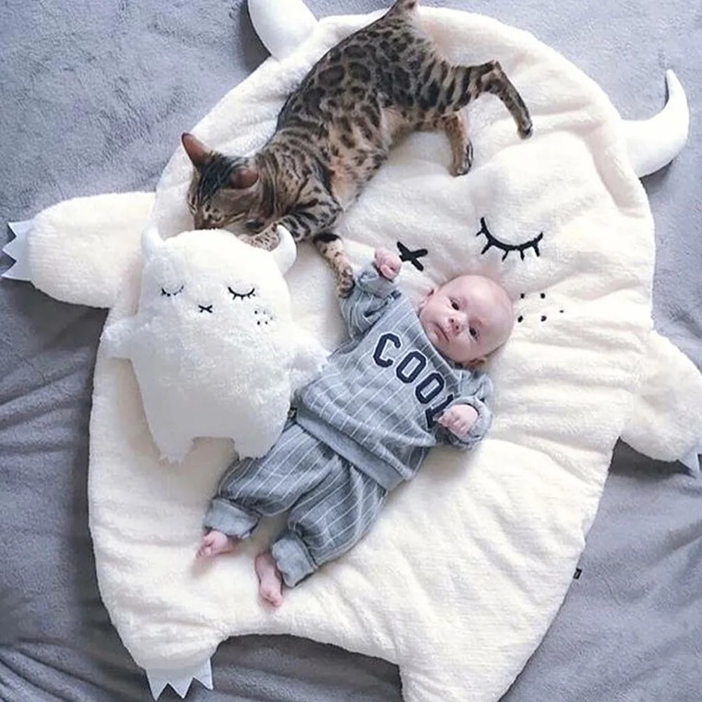 

Ins New Cotton Baby Cotton Play Mat Toys for Children Crawlings Little Devil Floor Blanket Children's Room Decorative Carpet Mat