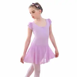 Профессиональная балетная пачка ребенок гимнастическое платье для Childre обогнул балета Одежда для танцев с Шифоновая юбка H6