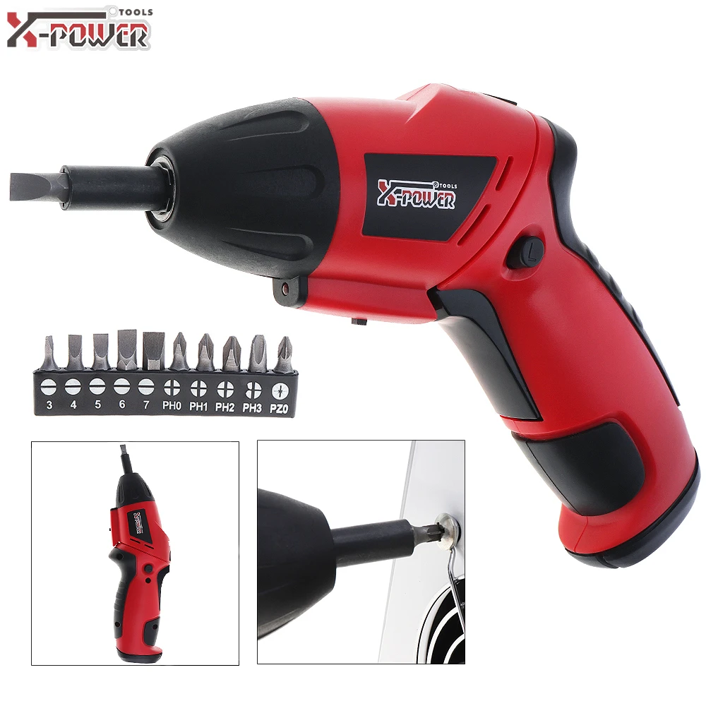 

Sale Mini 6V Battery Operated Cordless Electric Screwdriver with LED Lighting and Bidirectional Switch for Household Maintenance