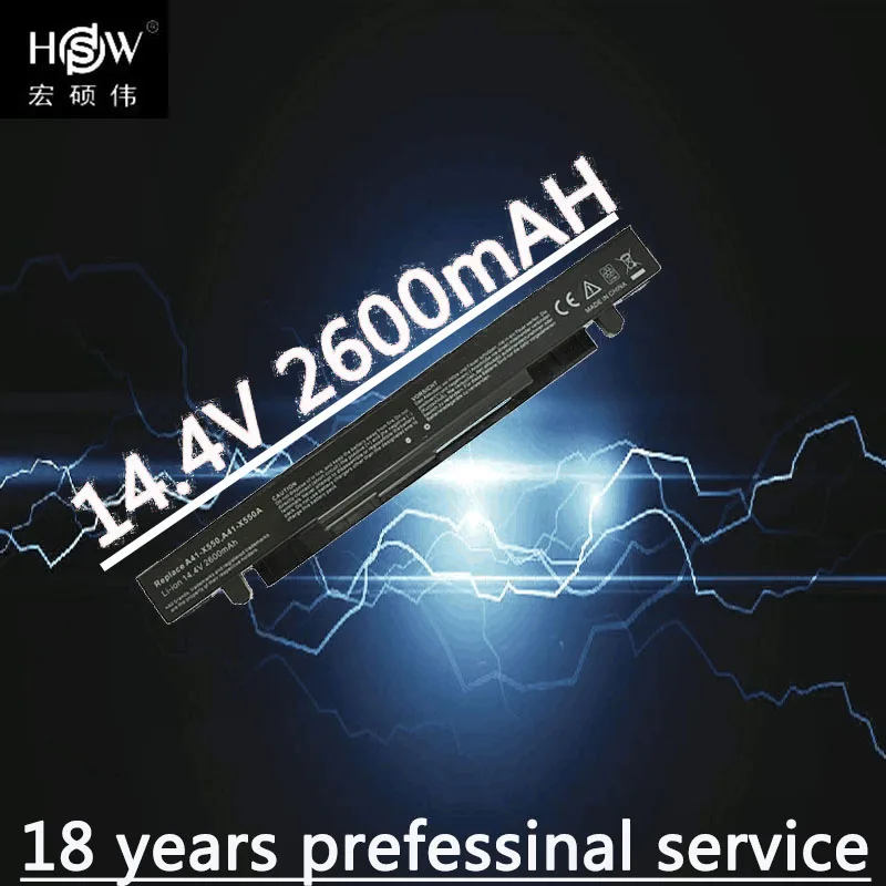 

2200MAH 14.4VLaptop Battery For ASUS A41-X550 A41-X550A X450 X550 A450 A550 F450 F550 F552 K450 K550 P450 P550 R510 bateria akku