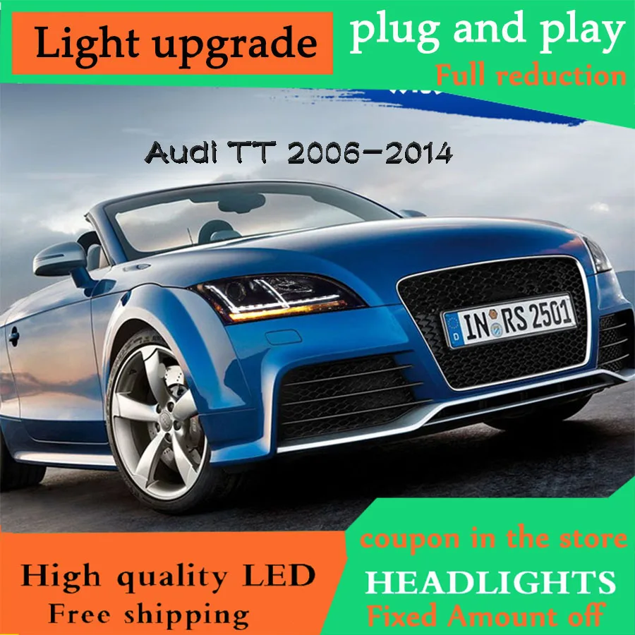

D_YL Car Styling for Audi TT Headlights Assembly 2006-2014 Headlamp Audi Lens LED Xenon HID Headlights 06-14 Taillights