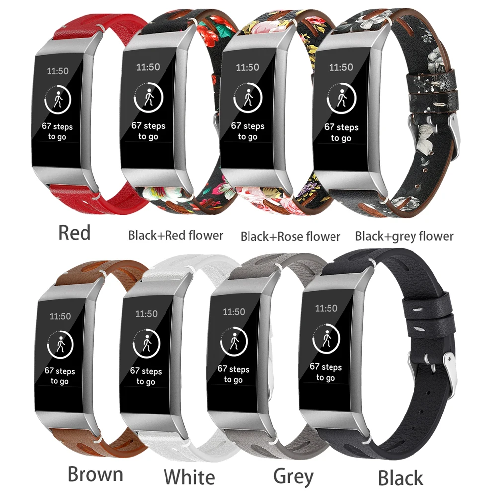 For Fitbit Charge 3 Genuine Leather Wrist Band Strap For Fitbit Charge