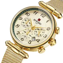 2019 женские часы хронограф кварцевые часы женские из нержавеющей стали водонепроницаемые женские наручные часы для женщин Relogio Feminino
