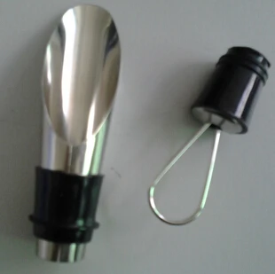 Нержавеющая сталь вино Pourers Вино Воронка Бутылка Pourer сброс винные пробки вилка
