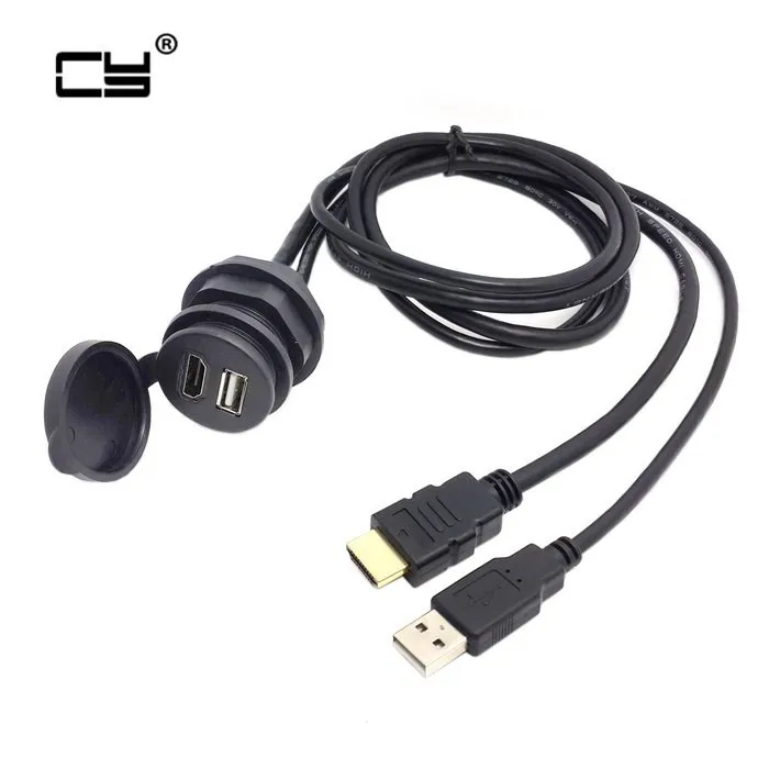 Combo USB 2.0 &amp HDTV HDMI-1.4 Male To Female Extension Cable With Waterproofable Mount Shell 100cm | Компьютеры и офис