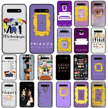 Funda blanda con marco de puerta de TV Friends para Samsung Galaxy S10 Plus S10e S7 S6 Edge S8 S9 Plus J6