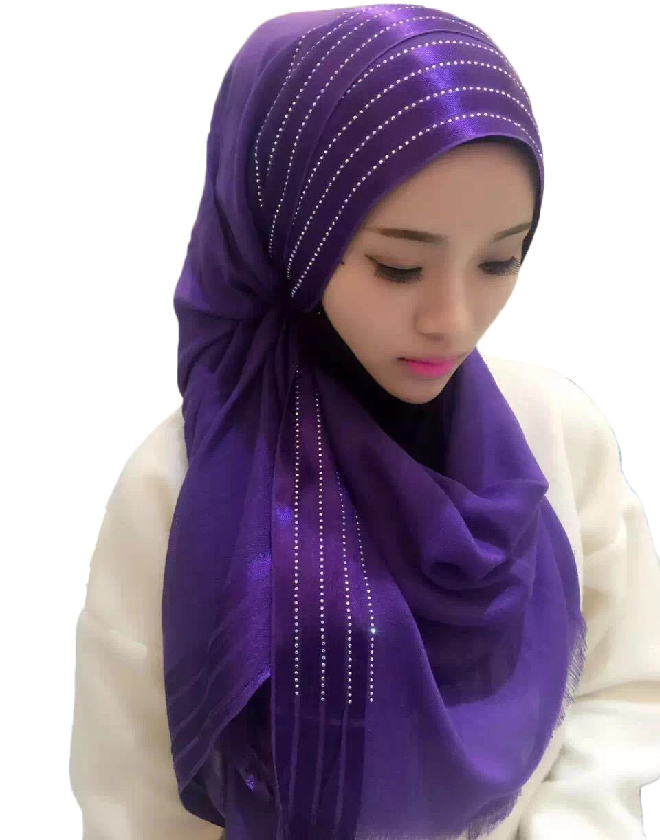 Muslim Ladies Long Scarf Turkish Ramadan Headwear Band Islamic Women ...