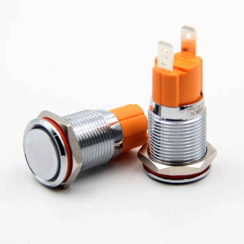 16mm Metal push button switch Self locking or Momentary 10A switch