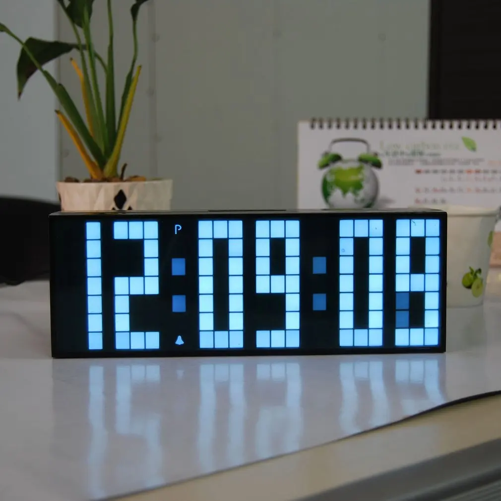 

LED Display Electronic Despertador With Date Temperature Desk Display Electronic Clocks Desk For Office Home