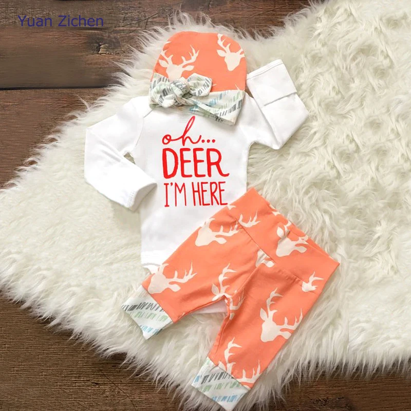 New Year Costumes For Girls Romper+ Pants +Hats 3PCS Christmas Costumes Baby Clothing For Kid Suit of Snow Maiden Baby Born Cute