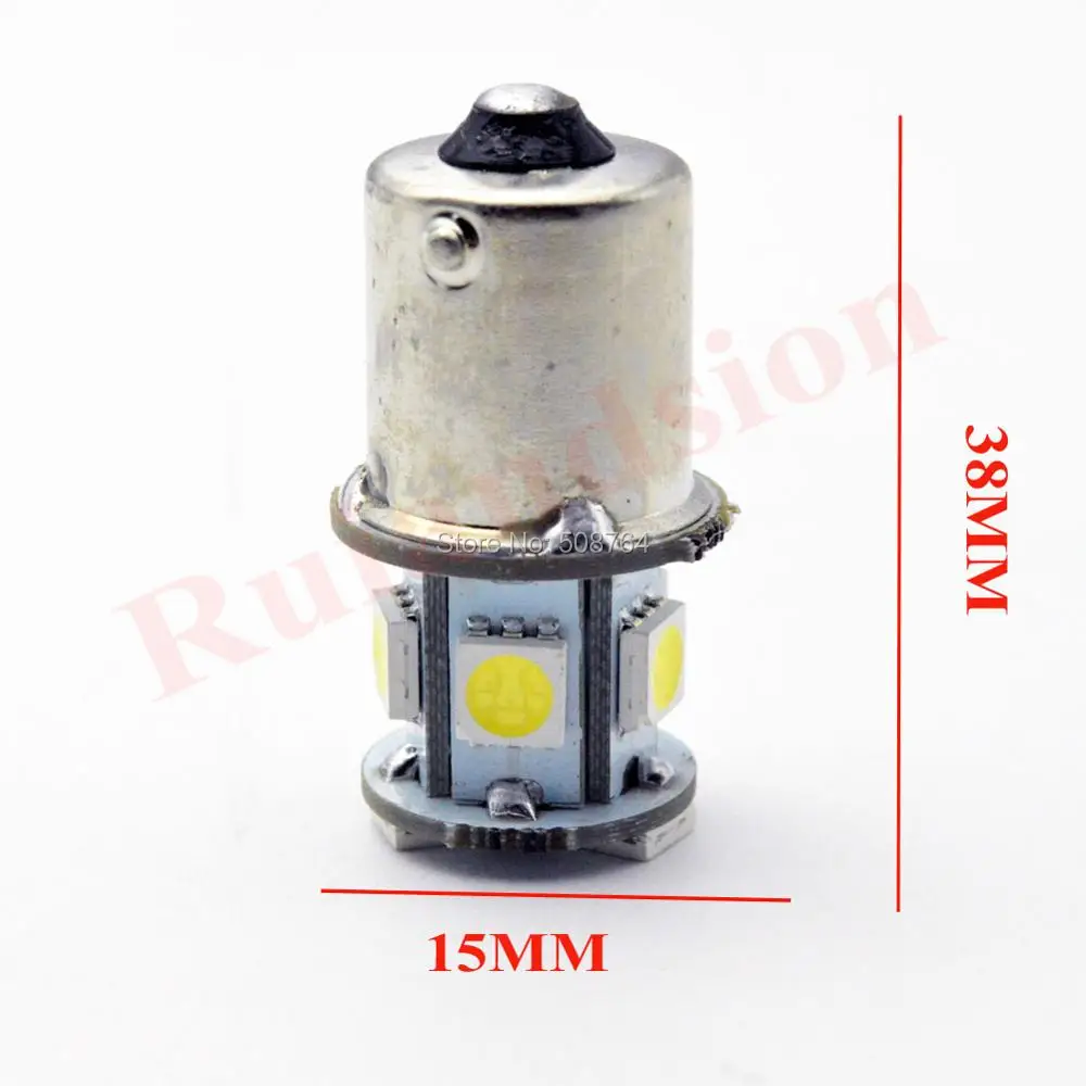 2 шт AC/DC 6V Белый 5050 8SMD светодиодные лампы 1156 BA15S автомобиль внедорожник резервный Стоп задний светильник сигнал поворота, стоп-сигналы индикатор W/Y/R/4300 K