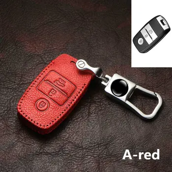 

Genuine Leather Car Key Cover Case For Kia Ceed Rio Sportage R K3 K4 K5 Ceed Sorento Cerato Optima 2015 2016 2017 2018 Retro