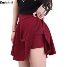 Большие размеры 3XL 4XL 5XL летние женские сексуальные шорты юбки с высокой талией внахлест женские юбки женские эластичные над размером d Мини юбка