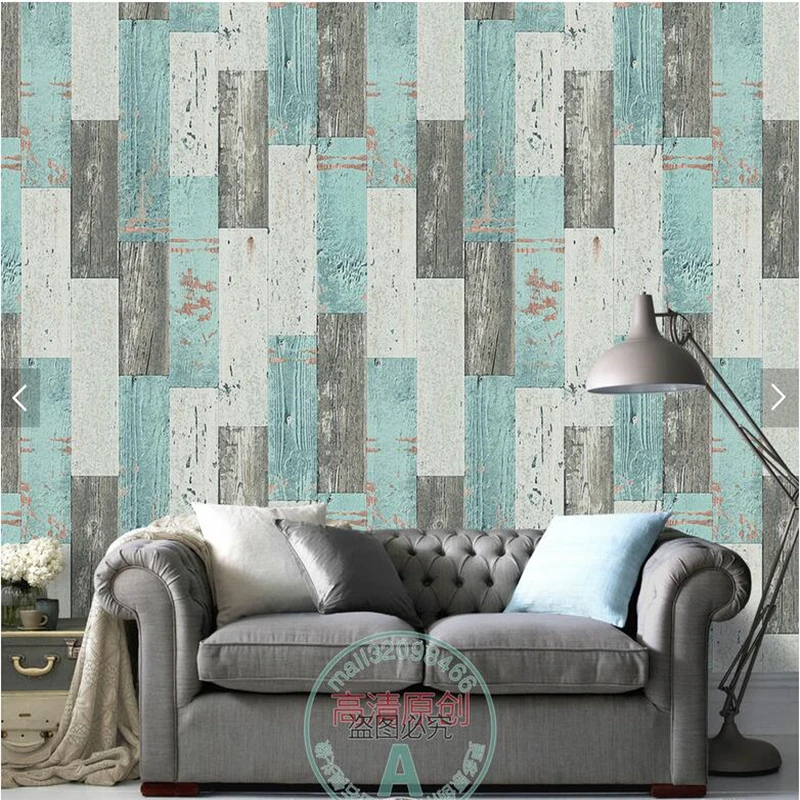 Us 13 8 54 Off Wooden Board Texture Geometric Personality Modern Wallpaper Living Room Tv Sofa Wall Bedroom Restaurant Mural Papel De Parede In