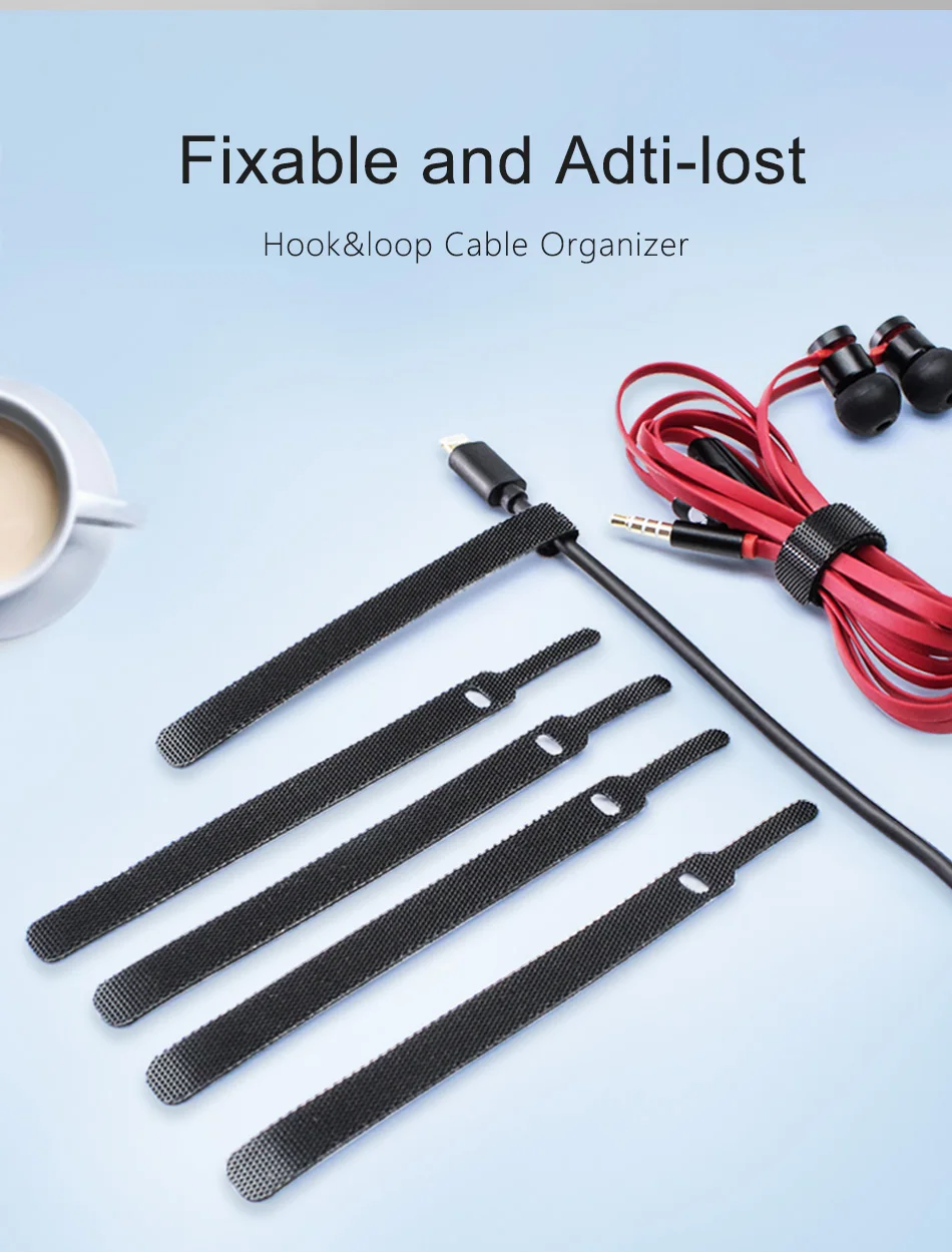 !ACCEZZ USB Cable Organizer Wire Winder Headphone Earphone Holder Mouse Tape Cord Clips Magnetic Protector Management For iPhone (2)