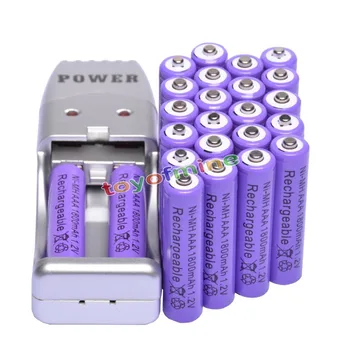 

24x AAA 3A Purple Color 1.2V Ni-MH 1800mAh Rechargeable Battery + USB Charger