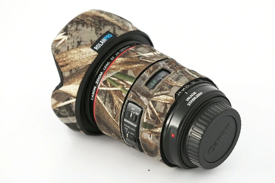 Линзы ROLANPRO камуфляжный чехол от дождя для Canon EF 24 105 мм f4 L IS II USM защитный